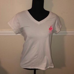 White Ralph Lauren Pink Logo